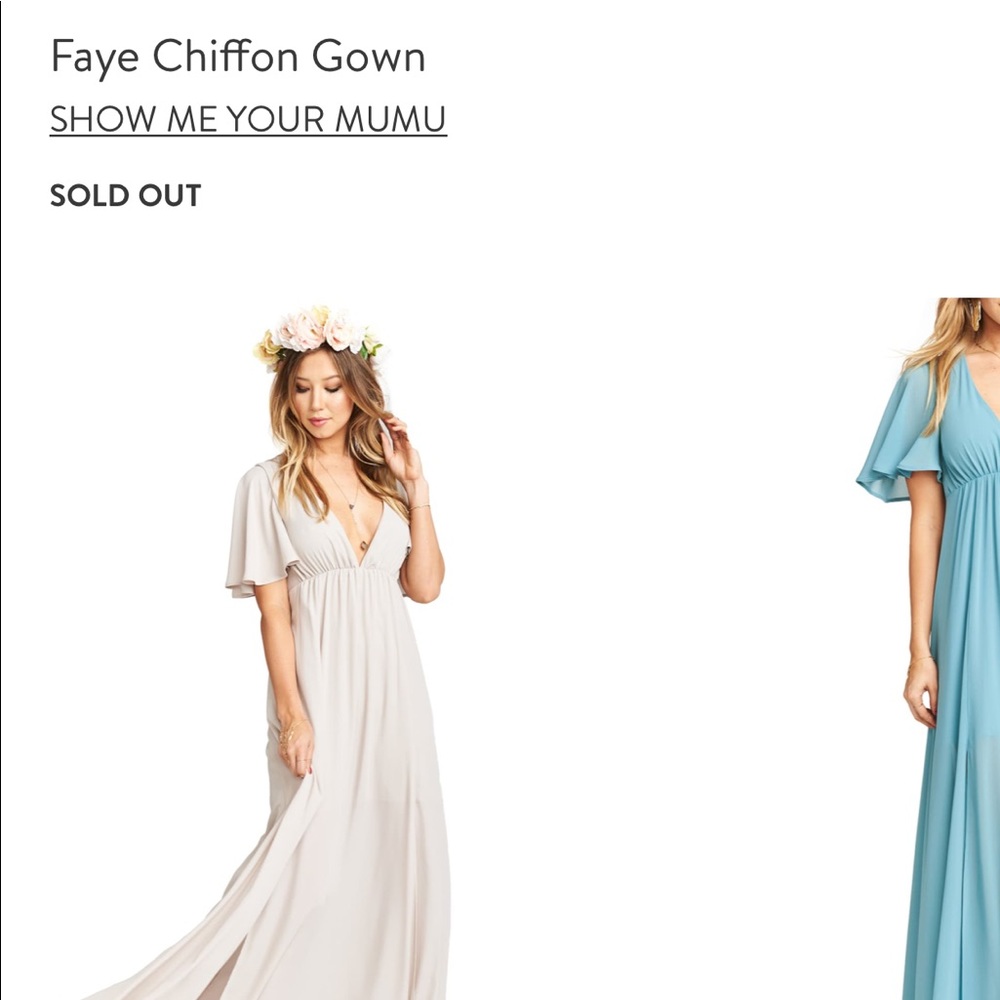 Show me your mumu Large Faye flutter maxi dress